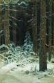 En invierno de 1883, el paisaje clásico del bosque de Ivan Ivanovich.